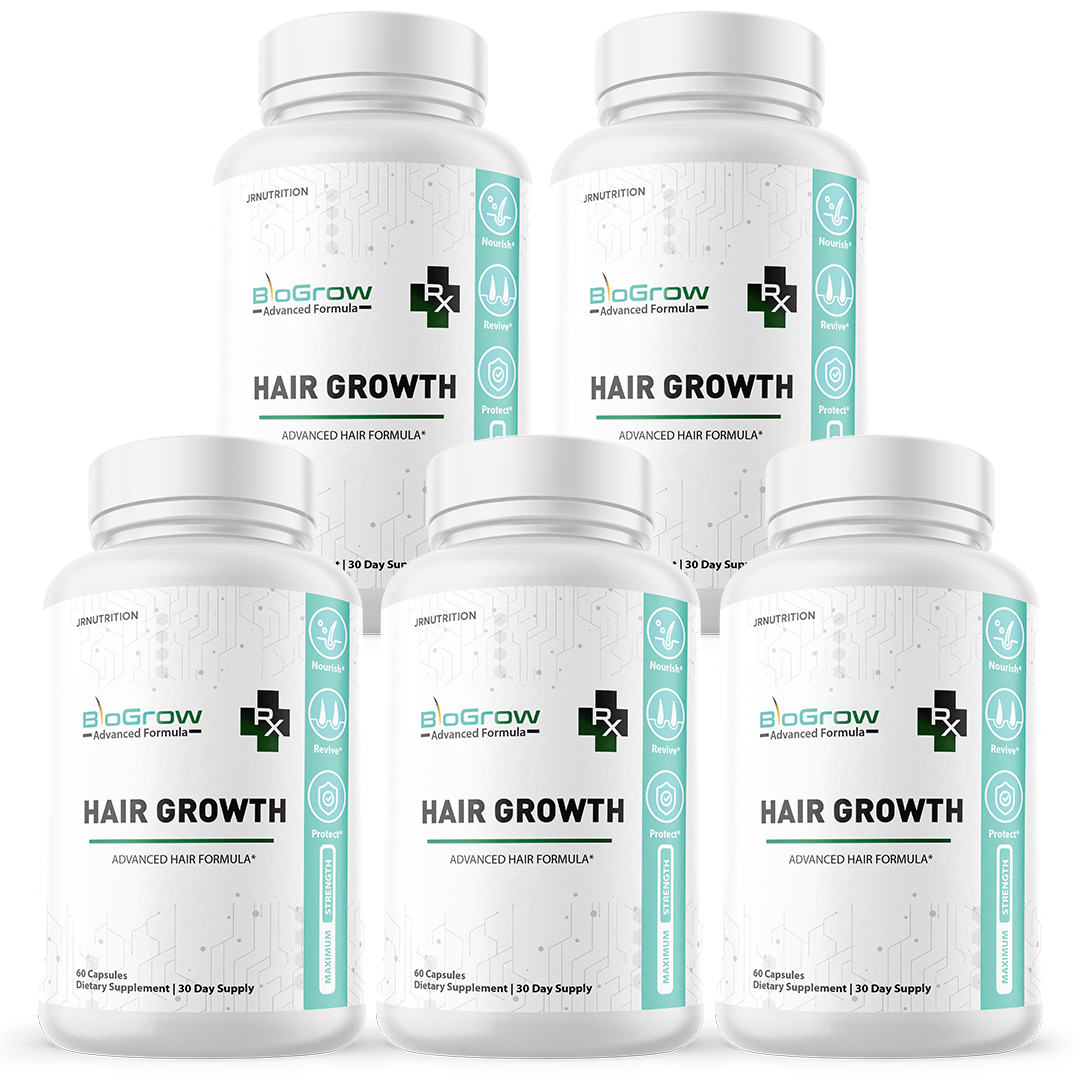 BioGrow - Hair Growth Dietary Supplement 60 Capsules (5 Pack)